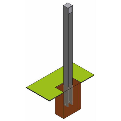 Potelet LAME 80x80 mm