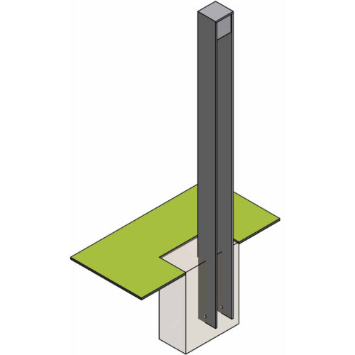 Potelet LAME 1.2 PMR 100x100 mm