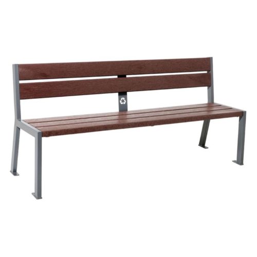 Banc public SILAOS en plastique et acier, 1800mm