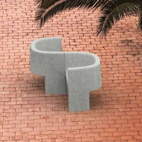 Fauteuil HACHE CN en béton hydrofugé, 960mm