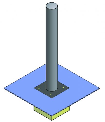 Potelet TEMPO - Ø139,7mm sur platine