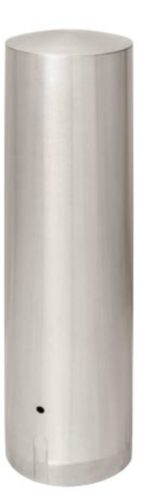 Borne ULM fixe tête bombée, Ø204mm HS 750mm, inox 316L