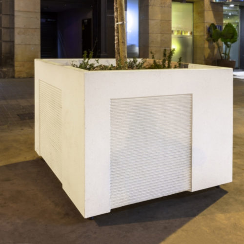 Jardinière TANIT SM PT béton hydrofugé 1200x1200xh800mm