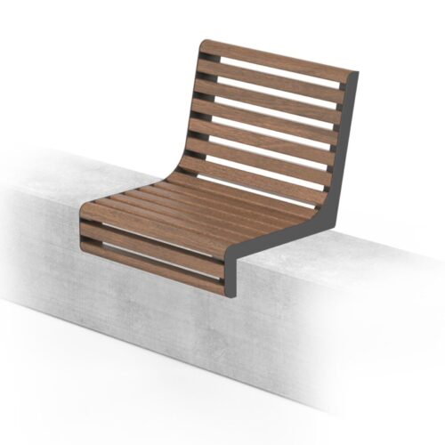 Chaise VITA sur muret en bois