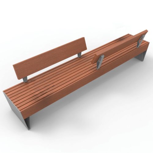 Banc public BLOCQ LBQ170t en jatoba, 2995mm