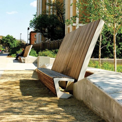 Banc public LANDSCAPE LDP150r en robinier, 2000mm