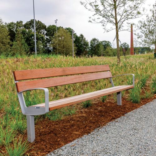 Banc public INTERVERA LVR156t avec accoudoir lg.1800 mm