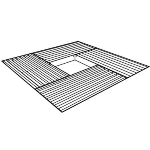 Grille d'arbre carrée LUEDA en acier