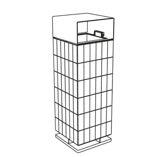 Corbeille NANUK NNK165r carrée en robinier avec protection