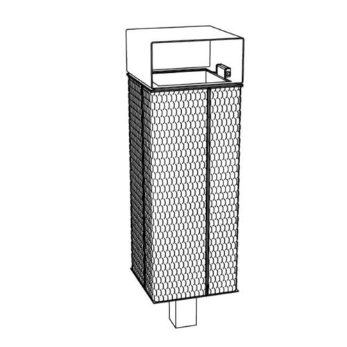 Corbeille NANUK NNK265 carrée 50L en tôle d'acier