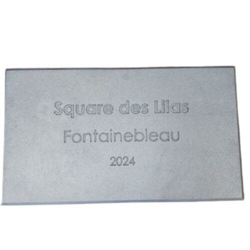 Plaque personnalisée en bronze, Fontainebleau