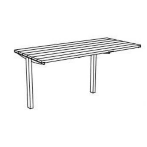 Table de pique nique TBW401y en resysta sur pied central, 1800x740mm