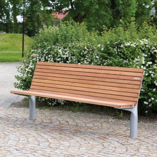 Banc public VLTAU VLA151r en robinier, 2 pieds